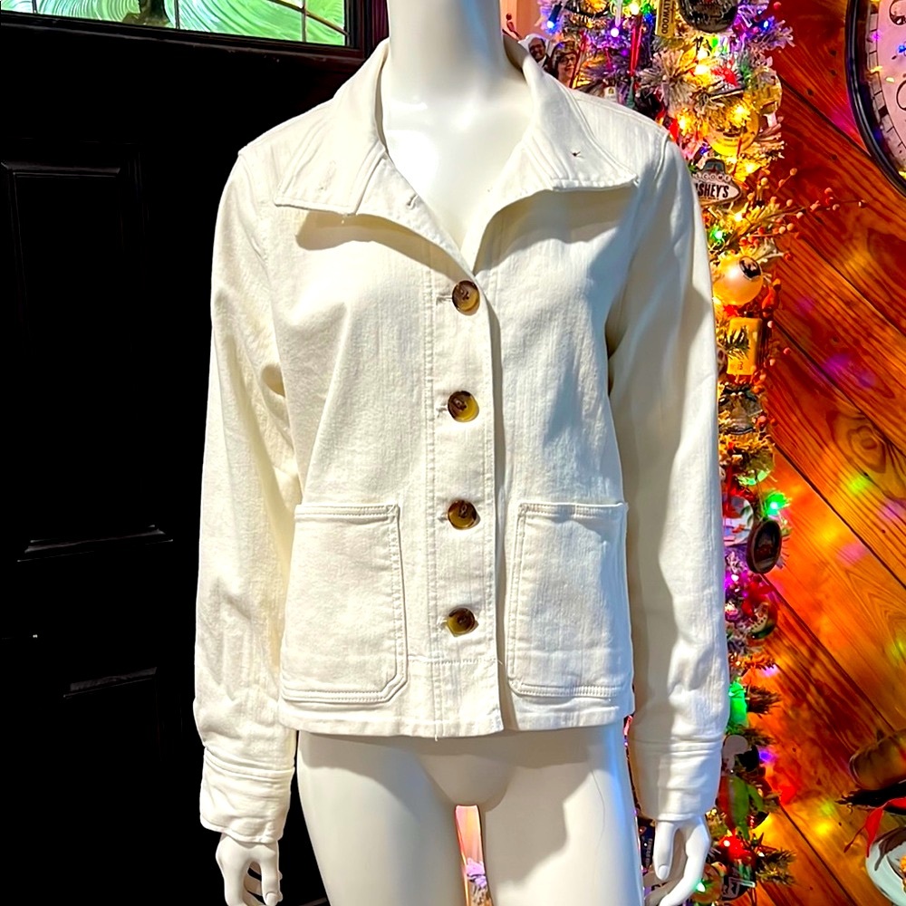 LOFT Cream Jacket medium NWT #DD